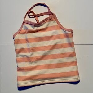 Hanna Andersson Kids Bikini Top in Pink and Cream Stripes